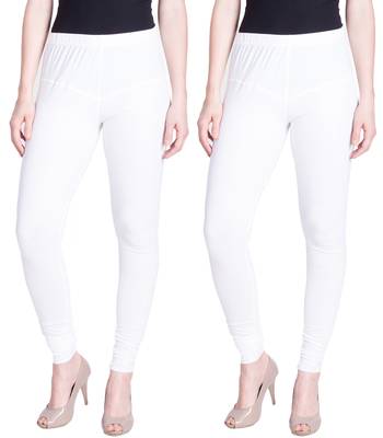  Lyra Off White Free Size Churidar Leggings 1