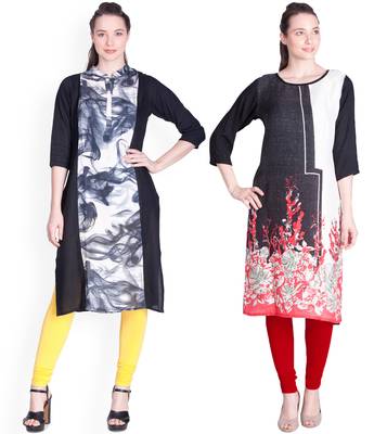  Lyra Multicolour Free Size Churidar Leggings 2
