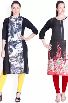  Lyra Multicolour Free Size Churidar Leggings