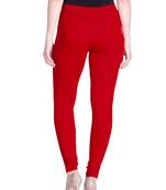  Lyra Red Free Size Churidar Leggings