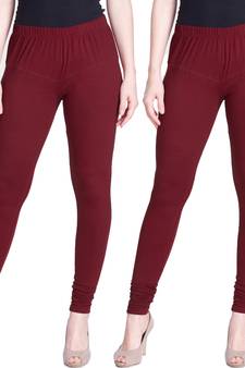 Lyra Maroon Free Size Churidar Leggings