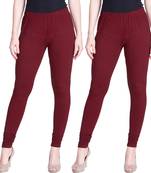  Lyra Maroon Free Size Churidar Leggings