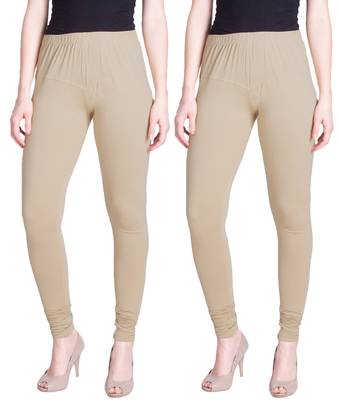  Lyra Beige Free Size Churidar Leggings 1