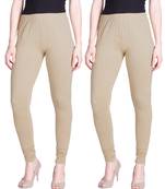  Lyra Beige Free Size Churidar Leggings
