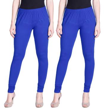  Lyra Ink Blue Free Size Churidar Leggings 1