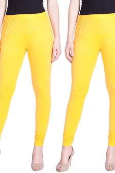  Lyra Yellow Free Size Churidar Leggings