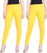  Lyra Yellow Free Size Churidar Leggings