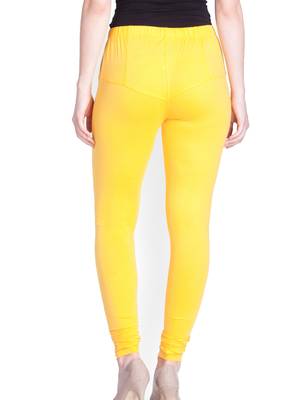  Lyra Yellow Free Size Churidar Leggings 3