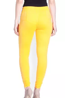  Lyra Yellow Free Size Churidar Leggings