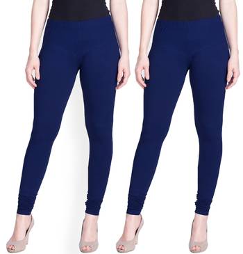 Lyra Royal Blue Free Size Churidar Leggings 1