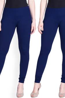  Lyra Royal Blue Free Size Churidar Leggings