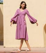 Wistful Mauve Long Skater Dress