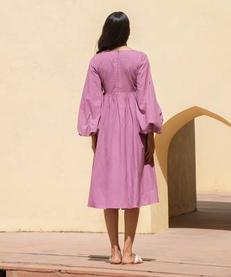 Wistful Mauve Long Skater Dress 2