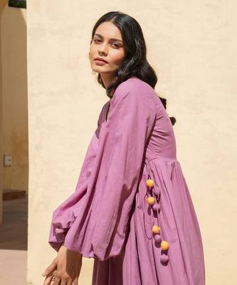 Wistful Mauve Long Skater Dress 5