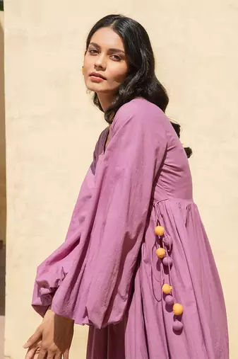 Wistful Mauve Long Skater Dress