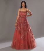 Red Brick Net Gown