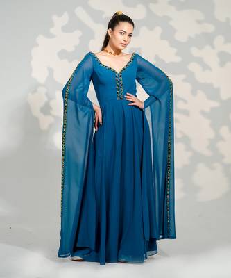 Blue Georgette Jumpsuit 2