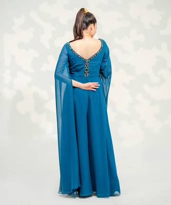 Blue Georgette Jumpsuit 4