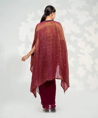 Purple Dhoti Cape Set 5