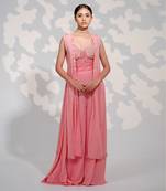 Pink Floral Jacket Pant Set