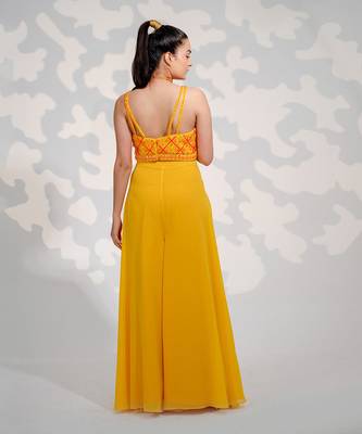 Yellow Tule Crystal Jacket Set 4