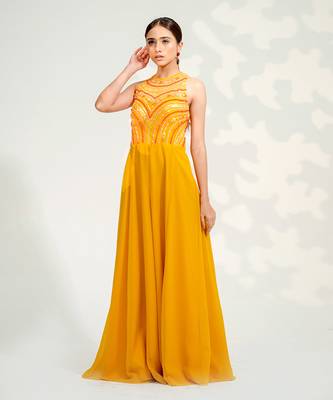 Yellow Georgette Jumpsuit 2