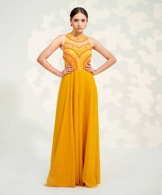 Yellow Georgette Jumpsuit 1