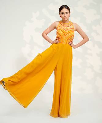 Yellow Georgette Jumpsuit 3