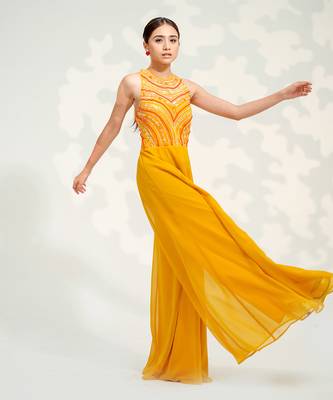 Yellow Georgette Jumpsuit 4