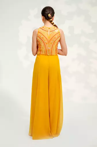 Yellow Georgette Jumpsuit