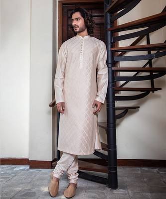 Pearl White Pintuck Kurta 1