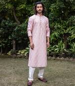 Mauve Embroidered Kurta Set.