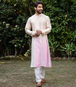 Ombre Dyed Pleated Kurta.