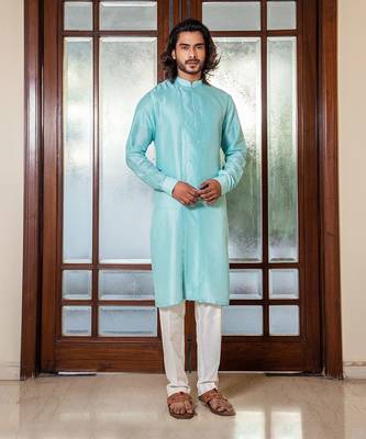 Hand Embroidered Jacket With Sequin Highlights And Kurta Set. 1