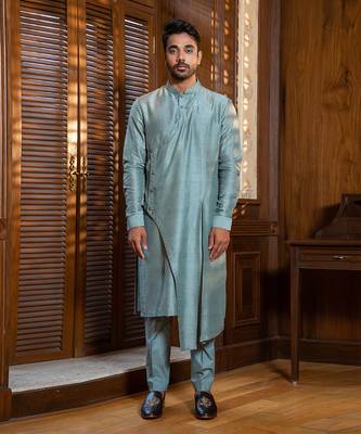 Hand Embroidered Bandi With Asymmetric Kurta Set 4