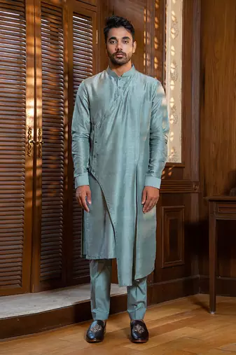 Hand Embroidered Bandi With Asymmetric Kurta Set