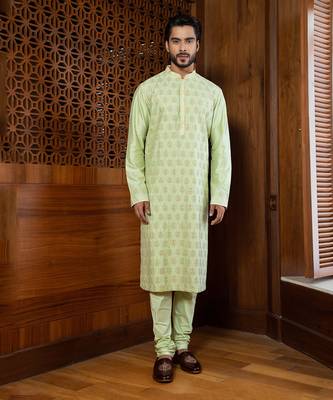 Mint Green Embroidered Kurta Set 2