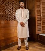 Pink Hand Embroidered Kurta Set