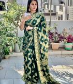 multi color zari weaving Jaipuri Rajasthani saree