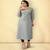 Wevon Designer Patta Grey Colour Kurti In Dola Silk Fabric