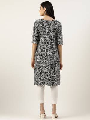 Black printed crepe ethnic-kurtis 2