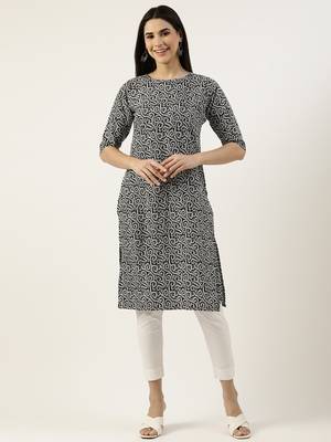Black printed crepe ethnic-kurtis 3