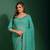 Bandhani Printed With Embroidery Work Sea Green Colour Ethnic Georgette Saree