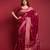 Designer Emboss Foil Printed With Piping Border Maroon Colour Saree In Smooth Silk Fabric