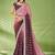 Heavy And Glamorous Wine Colour Designer Saree In Georgette Fabric