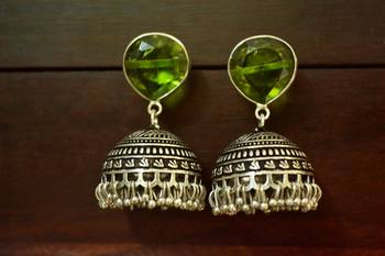 Green onyx jhumkas 1