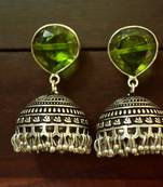 Green onyx jhumkas