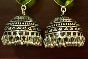 Green onyx jhumkas 2