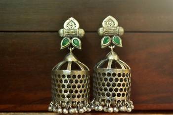 Green onyx jhumkas 2