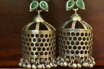 Green onyx jhumkas 3